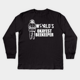 Beekeeper - World's Okayest Beekeeper Kids Long Sleeve T-Shirt